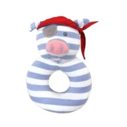 Apple Park™ HochetOrganic Farm Buddies™ Cochon Pirate - Jouets Bio