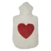 Bouillotte Eau Chaude Coton Bio Efie® Broderie Cœur 32 Cm -Coton Bio -Peluche Jouets Magasin bouillotte eau chaude coton bio efie broderie coeur coton bio