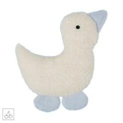 Bouillotte Noyaux De Cerises Doudou Efie Canard Ecru & Bleu Ciel 25 Cm - Bouillottes Bio