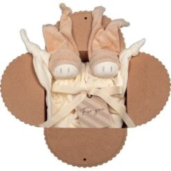 Coffret 2 Doudous Keptin-Jr Coton Bio Zmooz Brun Large 24 Cm - Doudou Bio