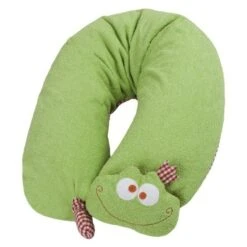 Coussin D'allaitement Efie Coton Bio Grenouille &Doudou Hochet Grenouille Amovible - Allaitement Bio Naturel Efie