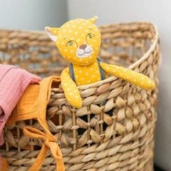 Doudou Attache Sucette Guépard Ocre Rita 23 Cm Apple Park™-Jouets Bio Apple Park™ -Peluche Jouets Magasin doudou attache sucette flamant rose franny 25 cm apple park jouets bio apple park 3
