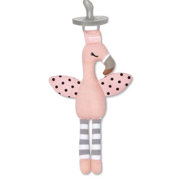 Doudou Attache Sucette Flamant Rose Franny 25 Cm Apple Park™ -Attache Sucette 3 Doudou Attache Sucette Flamant Rose Franny 25 Cm Apple Park™ -Attache Sucette