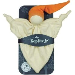 Doudou Keptin-Jr Coton Bio Zmooz Ecru Orange 24 Cm - Coton Bio -Peluche Jouets Magasin doudou bebe zmooz large orange keptin jr coton bio 1