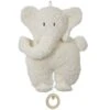 Doudou Boite à Musique éléphant Blanc Coton Bio 27 Cm Efie® - Doudou Bio Naturel Efie -Peluche Jouets Magasin doudou boite a musique elephant blanc coton bio 27 cm doudou bio naturel efie