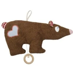 Doudou Boite à Musique Musical Coton Bio Ours Brun39 Cm Efie® - Doudou Bio Naturel Efie