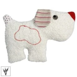 Doudou Bouillotte Efie Chien Coloré 32 Cm Coton Bio Organic ~ Epeautre - Doudou Bio Naturel Efie
