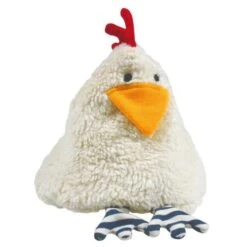 Doudou Bouillotte Lana Natural Wear Poulette Erna 17cm Coton Bio GOTS - Bouillotte Noyaux De Cerises