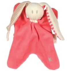 Doudou Coton Bio Keptin-jr Toddel LargeRose Corail 21cm - Doudou Ecologique