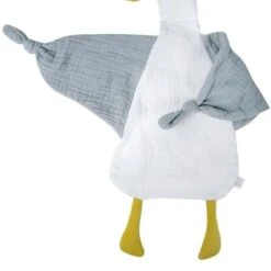 Doudou En Mousseline De Coton Bio Canard Albetta® - Doudou Lange -Peluche Jouets Magasin doudou en mousseline de coton bio canard albetta lange doudou 2