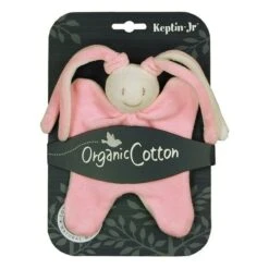 Doudou Keptin-jr Hochet Petit Girly Rose 16 Cm - Doudou Coton Bio -Peluche Jouets Magasin doudou keptin jr hochet petit girly rose doudou coton 2