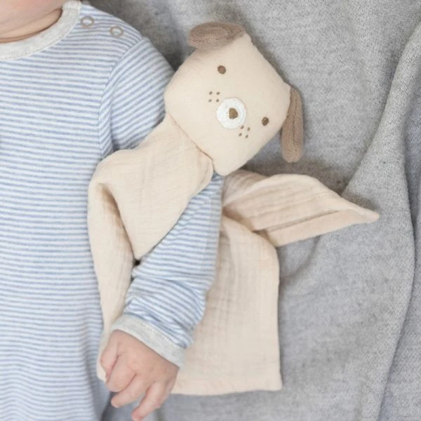 Doudou Lange De Mousseline Chiot Peanut Albetta® 35cm Coton Bio - Lange Doudou 4 Doudou Lange De Mousseline Chiot Peanut Albetta® 35cm Coton Bio - Lange Doudou – Image 2