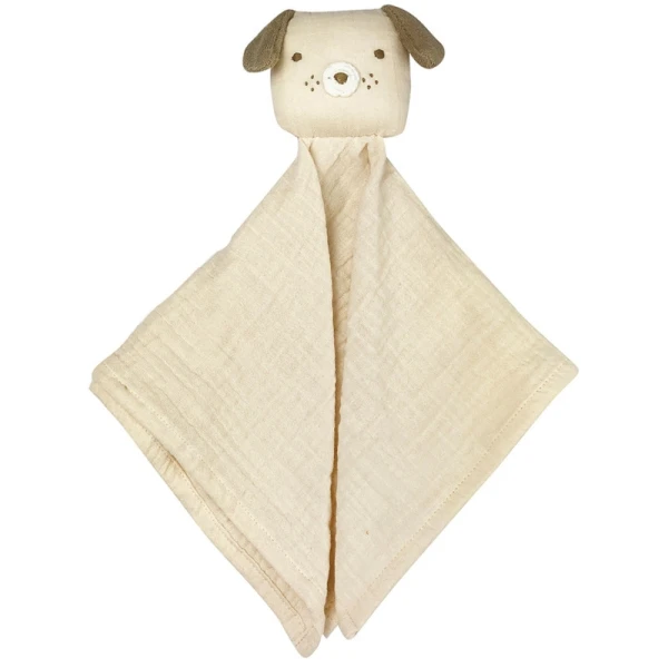 Doudou Lange De Mousseline Chiot Peanut Albetta® 35cm Coton Bio - Lange Doudou 3 Doudou Lange De Mousseline Chiot Peanut Albetta® 35cm Coton Bio - Lange Doudou