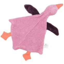 Doudou Marionnette à Doigt Oie Rosalie 30 Cm Nanchen Natur® Coton & Laine Bio- Jouet Bio