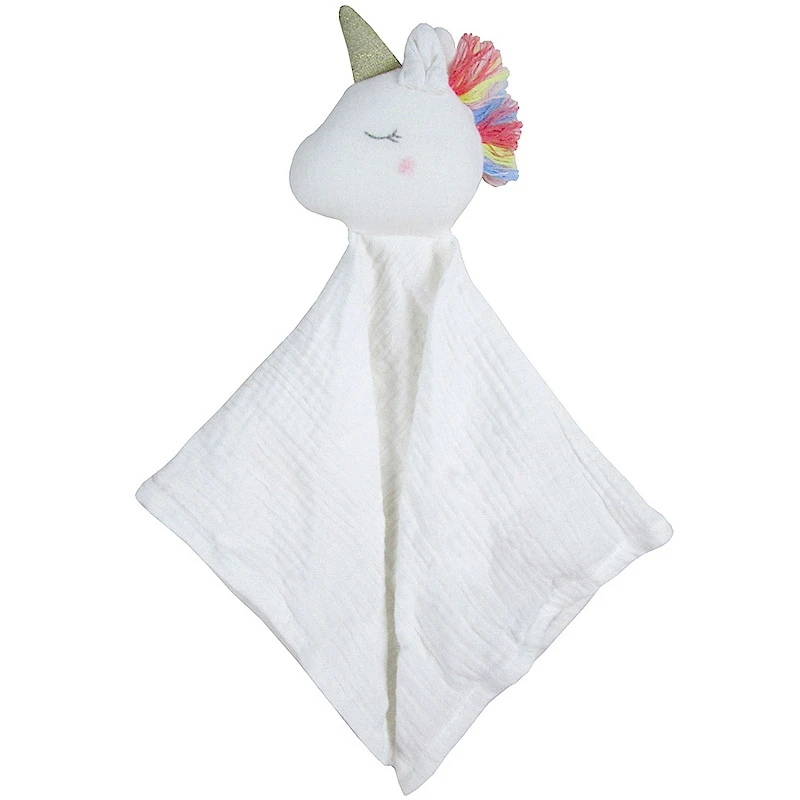 Doudou Mousseline De Coton Bio Licorne Albetta® 35cm - Lange Doudou 3 Doudou Mousseline De Coton Bio Licorne Albetta® 35cm - Lange Doudou