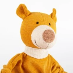 Doudou Naissance Petit Ours Plat à Nœuds Jersey De Coton Bio Jaune Ocre Sigikid® 19 Cm - Doudou Bébé -Peluche Jouets Magasin doudou naissance petit ours plat a noeuds jersey de coton bio jaune ocre sigikid 19 cm doudou bebe 4