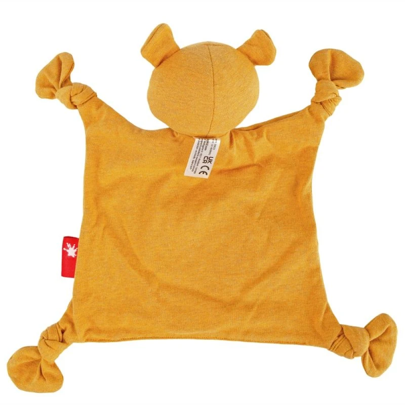 Doudou Ours Plat à Nœuds Jersey De Coton Bio Sigikid® 26 Cm Jaune Ocre - Doudou Bébé 4 Doudou Ours Plat à Nœuds Jersey De Coton Bio Sigikid® 26 Cm Jaune Ocre - Doudou Bébé – Image 2