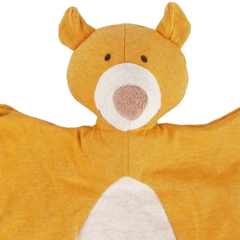 Doudou Ours Plat à Nœuds Jersey De Coton Bio Sigikid® 26 Cm Jaune Ocre - Doudou Bébé 5 Doudou Ours Plat à Nœuds Jersey De Coton Bio Sigikid® 26 Cm Jaune Ocre - Doudou Bébé – Image 3
