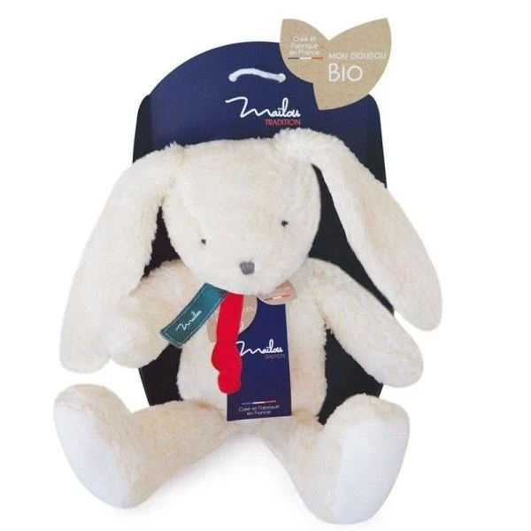 Doudou Peluche Bio Lapin 30cm Maïlou Tradition® Coton Bio - Doudou Bio Fait En France 4 Doudou Peluche Bio Lapin 30cm Maïlou Tradition® Coton Bio - Doudou Bio Fait En France – Image 2