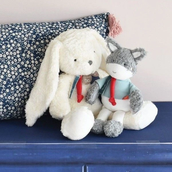 Doudou Peluche Bio Lapin 30cm Maïlou Tradition® Coton Bio - Doudou Bio Fait En France 6 Doudou Peluche Bio Lapin 30cm Maïlou Tradition® Coton Bio - Doudou Bio Fait En France – Image 4