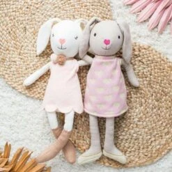 Doudou Peluche Bio Lapine Charlotte 42cm Apple Park™-Jouets Bio Apple Park™ -Peluche Jouets Magasin doudou peluche bio lapine charlotte 42cm apple park jouets bio apple park 3