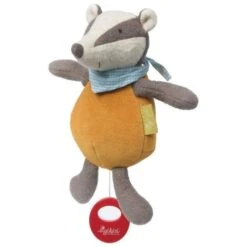 Doudou Peluche Bio Musicale Sigikid® Kasimir Le Blaireau Écolo Green 23 Cm - Doudou Bio