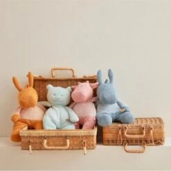 Doudou Peluche Coton Bio Âne Paco Bleu 32cm Noukie's® - Bébé Bio -Peluche Jouets Magasin doudou peluche coton bio ane paco bleu 32cm noukie s bebe bio 3