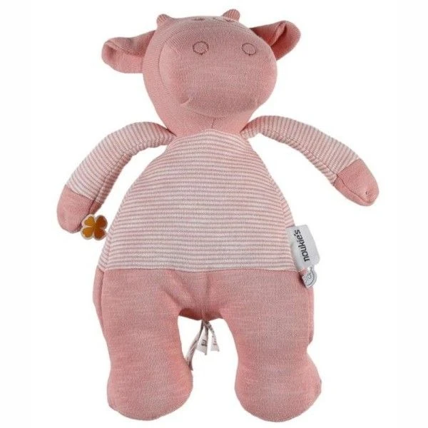 Doudou Peluche Coton Bio Lola Rose 32cm Noukie's® - Bébé Bio 3 Doudou Peluche Coton Bio Lola Rose 32cm Noukie's® - Bébé Bio