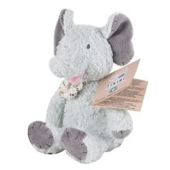Doudou Peluche Coton Bio Petit éléphant 18cm Tikiri® - Jouet Bio