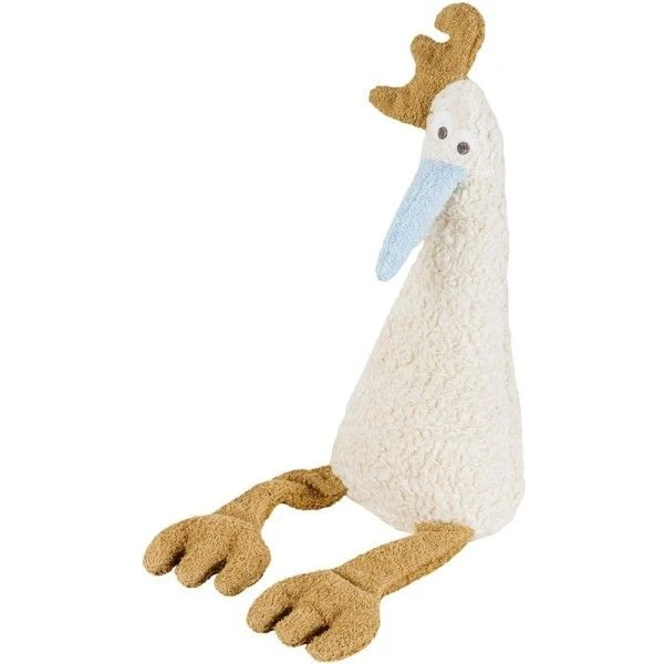 Doudou Peluche Efie Coq Ecru & Bleu Naturel 43cm - Peluche Coton Bio Vegan 3 Doudou Peluche Efie Coq Ecru & Bleu Naturel 43cm - Peluche Coton Bio Vegan