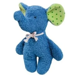 Peluche Jouets Magasin 15 Doudou Peluche Efie Petit Elephant Bleu 20 Cm - Jouet Bio GOTS