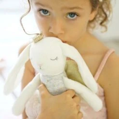 Poupée Lapine Danseuse Ange Tutu Rose Albetta® 35cm Coton Bio - Doudou Poupée -Peluche Jouets Magasin doudou peluche en velours de coton bio lapine couronnee albetta doudou rondelets 1