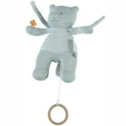 Doudou Peluche Musicale Coton Bio Nouky Menthe Noukie's® - Bébé Bio -Peluche Jouets Magasin doudou peluche musicale coton bio nouky menthe noukie s bebe bio 2