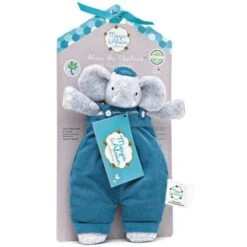 Doudou Peluche Plat Coton Bio Alvin L'éléphant 24 Cm Meiya & Alvin® - Jouet Bio -Peluche Jouets Magasin doudou peluche plat coton bio alvin l elephant meiya alvin jouet bio 1