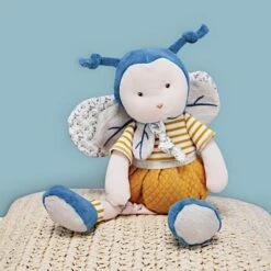 Doudou Peluche Pollen L'abeille 30cm Coton Bio Doudou Et Compagnie® - Doudou Bio Français -Peluche Jouets Magasin doudou peluche pollen l abeille 30cm coton bio doudou et compagnie doudou bio francais 5