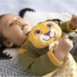 Doudou Plat 28cm Coton Bio Lion Coq En Pâte® - Doudou Coton Bio -Peluche Jouets Magasin doudou plat 28cm coton bio lion en pate cartable coton bio 2