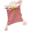 Doudou Plat à Nœuds Bio Sigikid® Mouton Velours De Coton & Vichy Rose 23 Cm - Doudou Plat Coton Bio