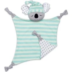 Doudou Plat à NœudsKoala Kozy Rayé 30 Cm Coton Bio Organic Farm Buddies™ - Jouets Bio Apple Park™