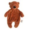 Doudou Plat Attache Sucette Ours Caramel Wooly Organic® Coton Bio 25 Cm - Doudou Bio GOTS