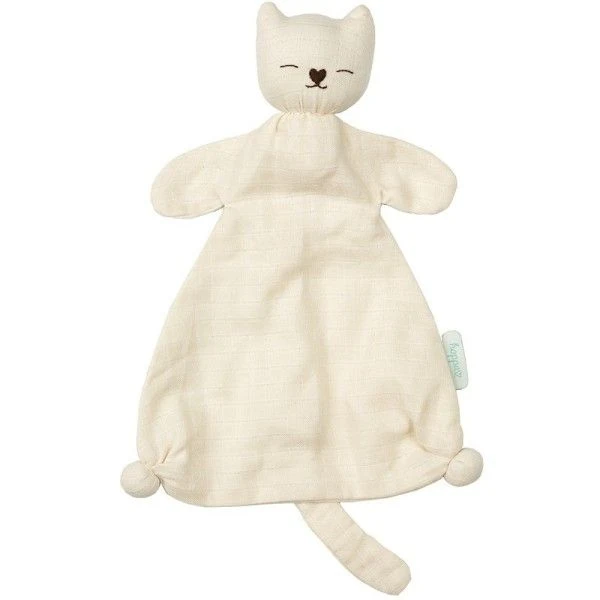 Doudou Plat Bébé Hoppa® Chat Mila Lange Mousseline Écru 24cm Coton Bio GOTS - Doudou Bébé 3 Doudou Plat Bébé Hoppa® Chat Mila Lange Mousseline Écru 24cm Coton Bio GOTS - Doudou Bébé