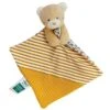 Doudou Plat Bébé L'ours Rayé-ocre 20cm Coton Bio Doudou Et Compagnie® - Doudou Bio Français -Peluche Jouets Magasin doudou plat bebe l ours raye ocre 20cm coton bio doudou et compagnie doudou bio francais