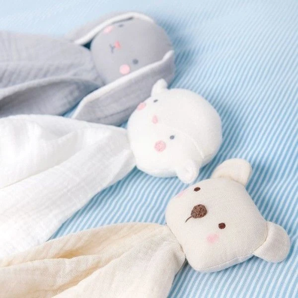 Doudou Plat Carré Lange Mousseline De Coton Bio Lapin Albetta® 35cm - Lange Doudou 5 Doudou Plat Carré Lange Mousseline De Coton Bio Lapin Albetta® 35cm - Lange Doudou – Image 3