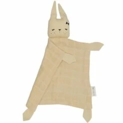Peluche Jouets Magasin -Peluche Jouets Magasin doudou plat carre lapin jaune pale fabelab mousseline coton bio gots doudou bio scandinave 1