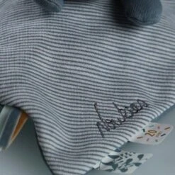 Doudou Plat Carré Mouchoir Coton Bio Âne Paco Bleu Noukie's® - Bébé Bio -Peluche Jouets Magasin doudou plat carre mouchoir coton bio ane paco bleu noukie s bebe bio 4