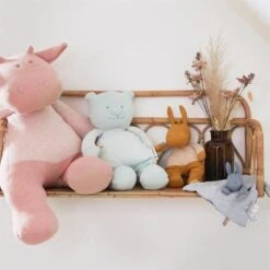 Doudou Plat Carré Mouchoir Coton Bio Âne Paco Bleu Noukie's® - Bébé Bio -Peluche Jouets Magasin doudou plat carre mouchoir coton bio ane paco bleu noukie s bebe bio 5