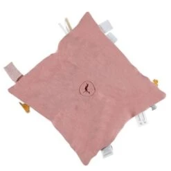 Doudou Plat Carré Mouchoir Coton Bio Lola Rose Noukie's® - Bébé Bio -Peluche Jouets Magasin doudou plat carre mouchoir coton bio lola rose noukie s bebe bio 2
