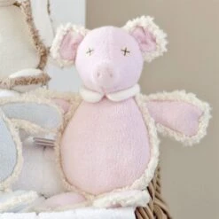 Doudou Plat Charlie Bears Cochon Pina - Doudou Coton Bio Oeko Tex -Peluche Jouets Magasin doudou plat charlie bears cochon pina doudou coton bio oeko tex 3