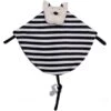 Doudou Bio Plat Chat Noir Et Blanc Wooly Organic® Coton Bio 35 Cm - Doudou Bio GOTS