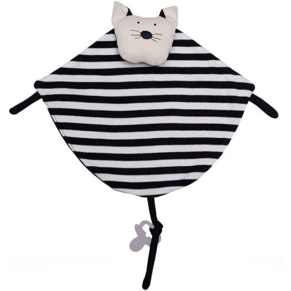 Doudou Bio Plat Chat Noir Et Blanc Wooly Organic® Coton Bio 35 Cm - Doudou Bio GOTS 3 Doudou Bio Plat Chat Noir Et Blanc Wooly Organic® Coton Bio 35 Cm - Doudou Bio GOTS