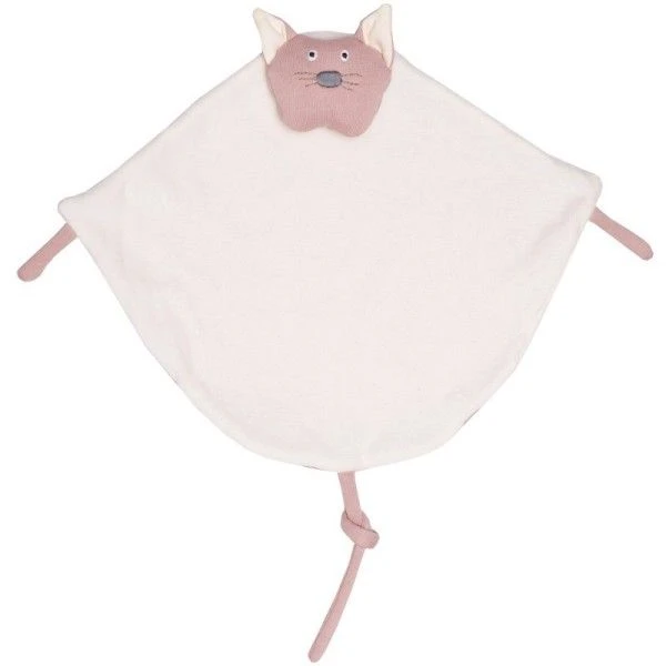 Doudou Plat Chat Vieux Rose Backyard Wooly Organic® Coton Bio 35 Cm - Doudou Bio GOTS 4 Doudou Plat Chat Vieux Rose Backyard Wooly Organic® Coton Bio 35 Cm - Doudou Bio GOTS – Image 2